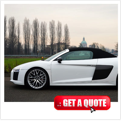 Audi R8 rent Italy front